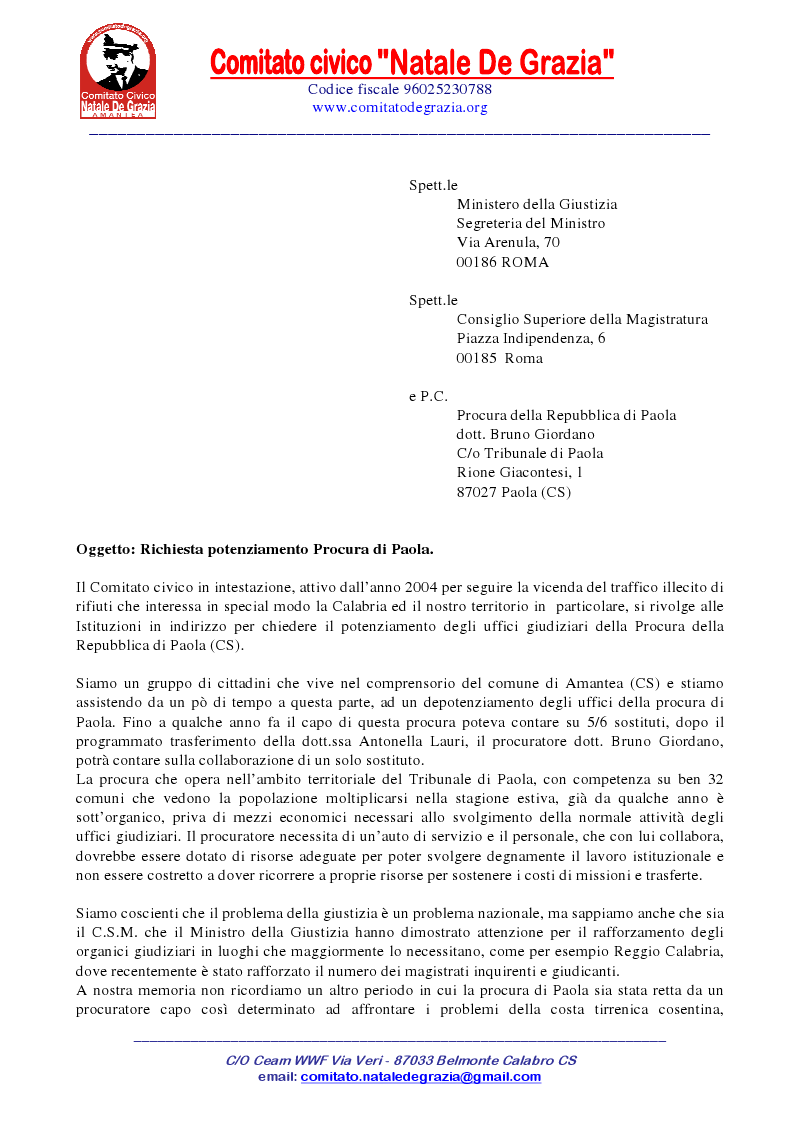 Potenziamento procura pala PAG. 1 Potenziamento procura pala PAG. 1